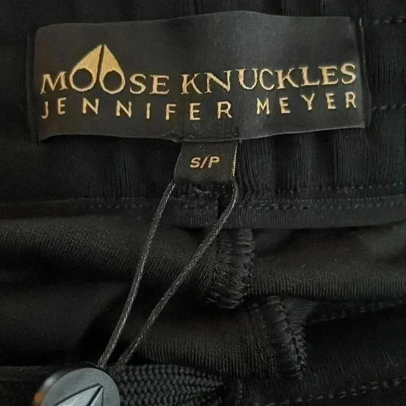 Moose Knuckles x Jennifer Meyer Black Velour Track Pant size S - Picture 6 of 10